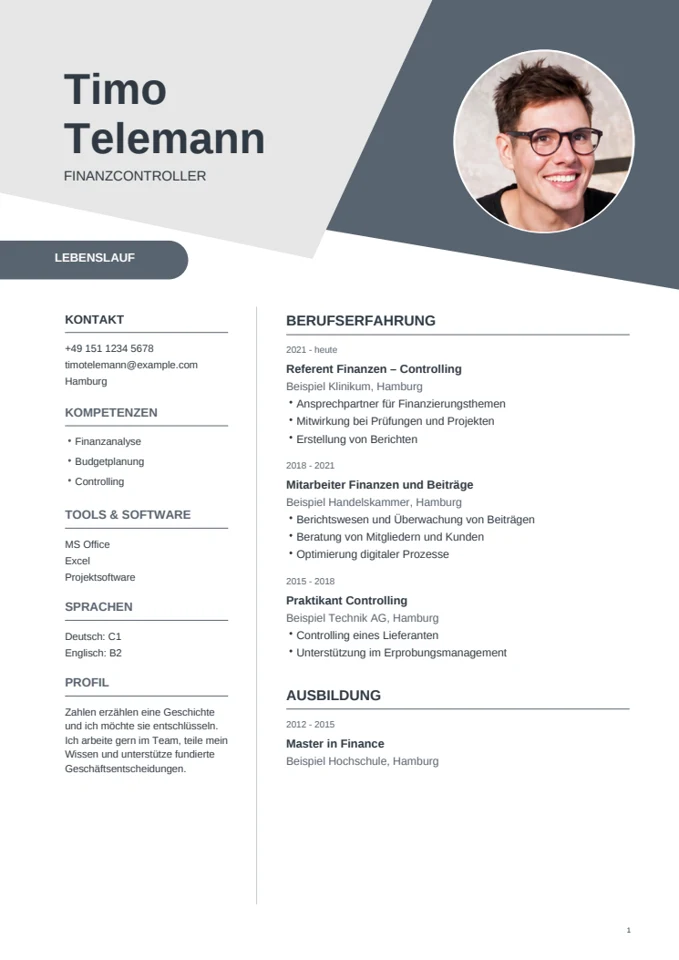 Timo · Pénzügy önéletrajzminta
